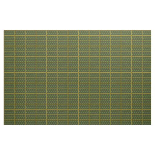 Celtic knotwork fabric in green and gold