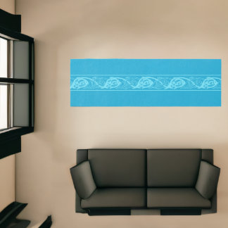 Celtic Knotwork Fish in Blue Runner