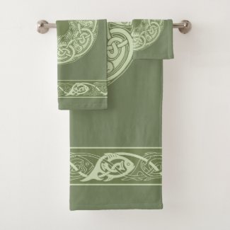 Celtic Knotwork Fish in Green