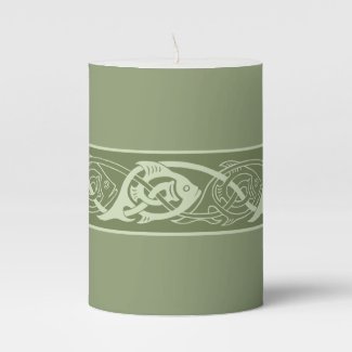 Celtic Knotwork Fish in Green 