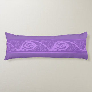 Celtic Knotwork Fish in Purple Body Pillow