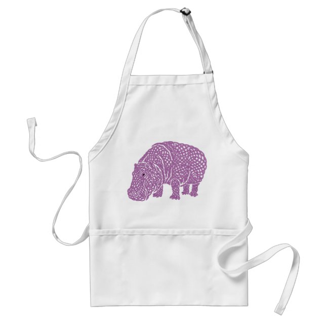 Celtic Knotwork hippo apron. Adult Apron (Front)