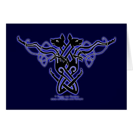 Celtic Knotwork Hounds Card (Front Horizontal)