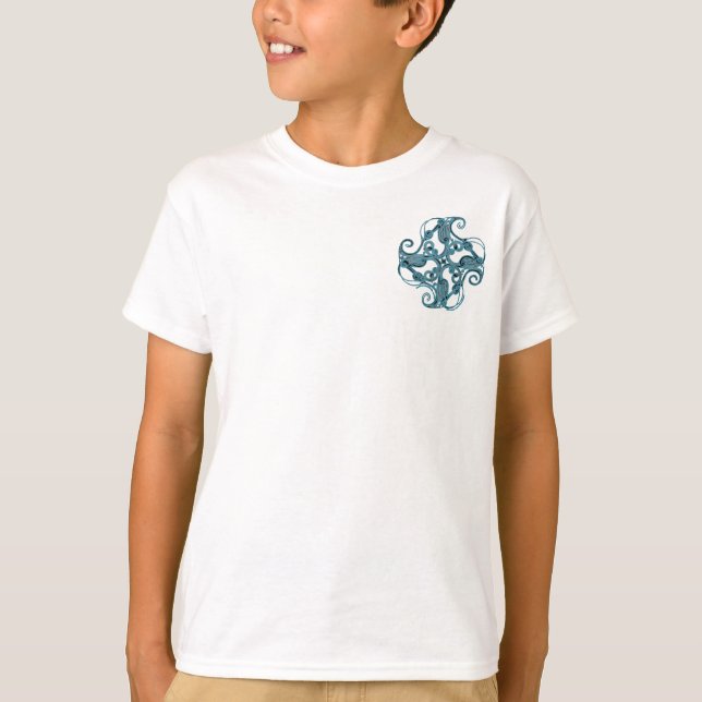 Celtic Knotwork Kids Tees - Zoomorphic Crane #2 (Front)