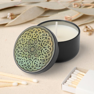 Celtic Knotwork Mandala Mini Candle Favors