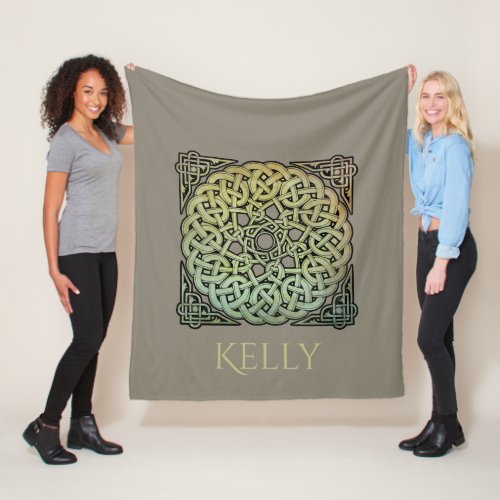 Celtic Knotwork Mandala Personalized Fleece Blanket