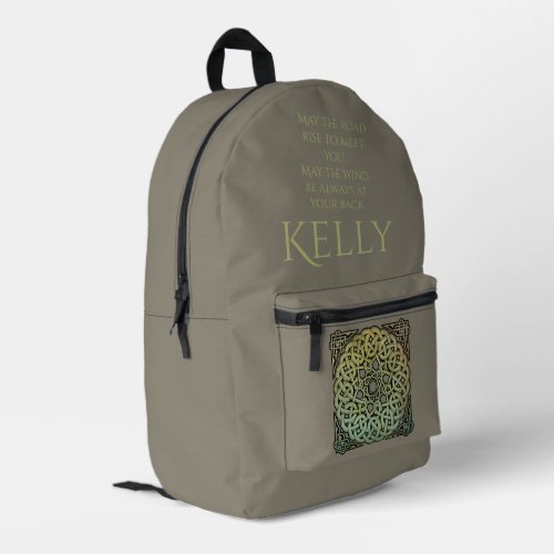 Celtic Knotwork Mandala Personalized Printed Backpack