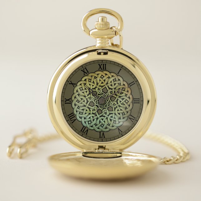 Celtic Knotwork Mandala Pocket Watch (Inside)