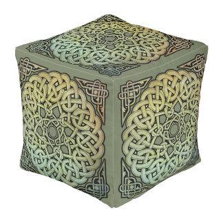 Celtic Knotwork Mandala  Pouf