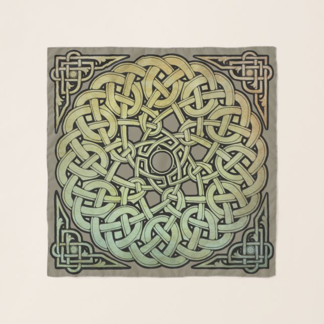 Celtic Knotwork Mandala Scarf (Front)