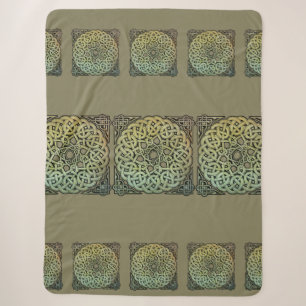 Celtic Knotwork Mandala  Sherpa Blanket