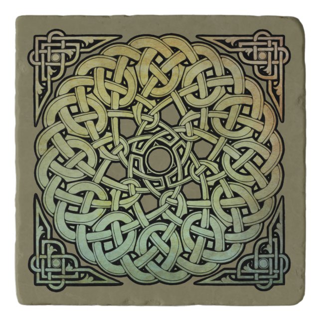 Celtic Knotwork Mandala  Trivet (Front)