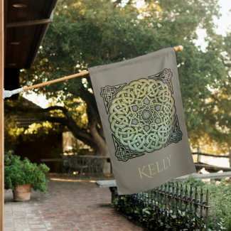 Celtic Knotwork Mandala Weatherproof  House Flag