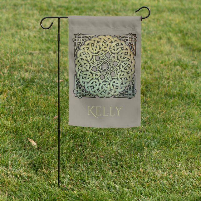 Celtic Knotwork Mandala Weatherproof  House Flag (In SItu)