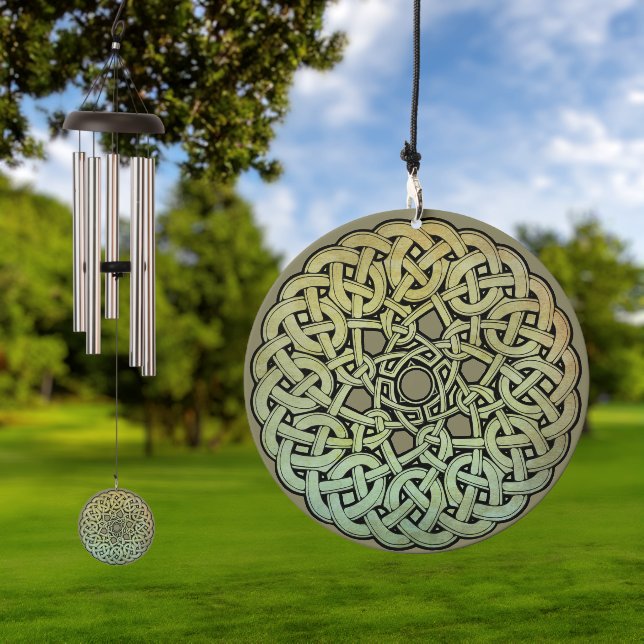 Celtic Knotwork Mandala  Wind Chime (Outdoor)