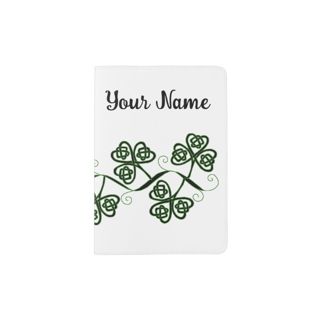 Celtic Knotwork Personalized Patch Passport Holder (Front)
