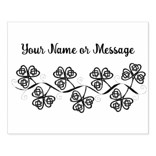 Celtic Knotwork Personalized Rubber Stamp