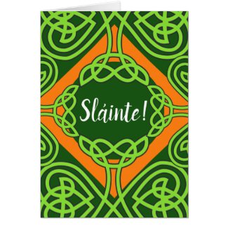 Celtic Knotwork Sláinte St. Patrick's Day Card
