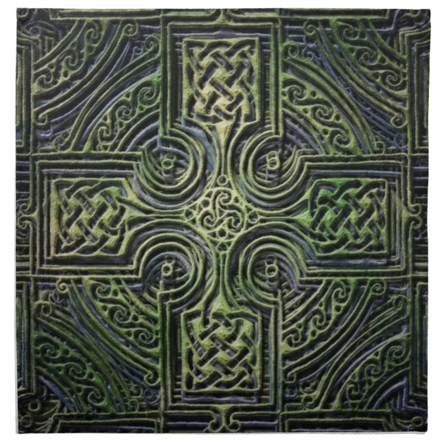 Celtic knotwork St. Patrick's Day Cloth Napkin (Front)