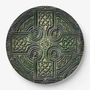 Celtic knotwork St. Patrick's Day Paper Plates