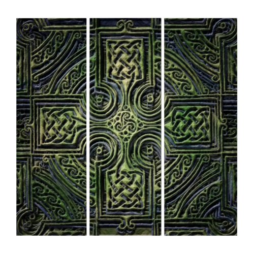 Celtic knotwork St Patricks Day Triptych