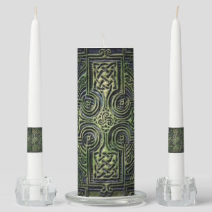 Celtic knotwork St. Patrick's Day Unity Candle Set