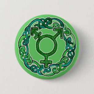 Celtic Knotwork Transgender Symbol Pinback Button