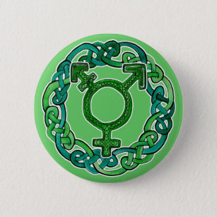 Celtic Knotwork Transgender Symbol Pinback Button