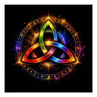 Celtic Knotwork Triquetra Poster