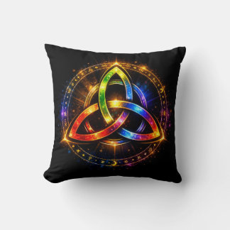 Celtic Knotwork Triquetra Throw Pillow