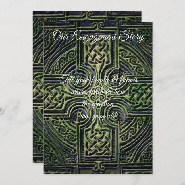 Celtic knotwork wedding reception invitation (Front/Back)