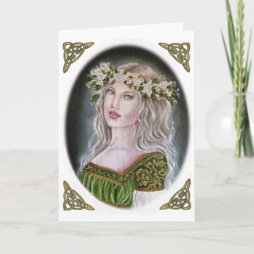 Celtic lady Guinevere greeting card