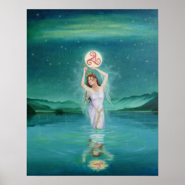 Celtic Lady of the Lake Fine Art Print (Front)