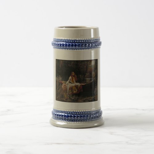 Celtic Lake Ghost Story of Girl Lady of Shalott Beer Stein