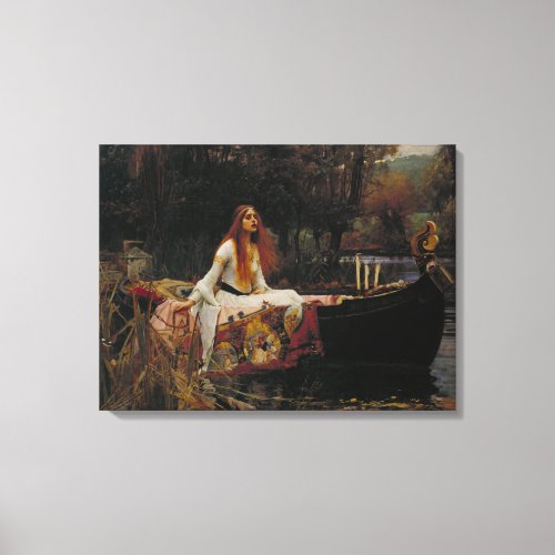 Celtic Lake Ghost Story of Girl Lady of Shalott Ca Canvas Print