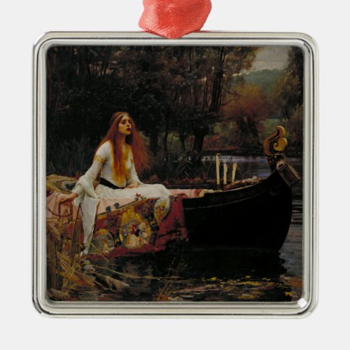 Celtic Lake Ghost Story of Girl Lady of Shalott Metal Ornament