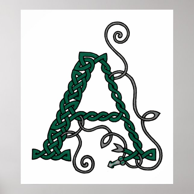 Celtic Letter A print (Front)