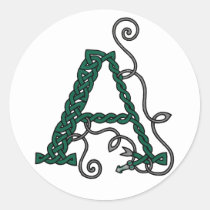 Celtic Letter A Stickers