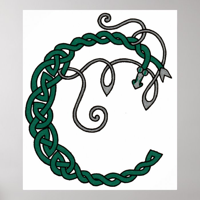 Celtic Letter C print