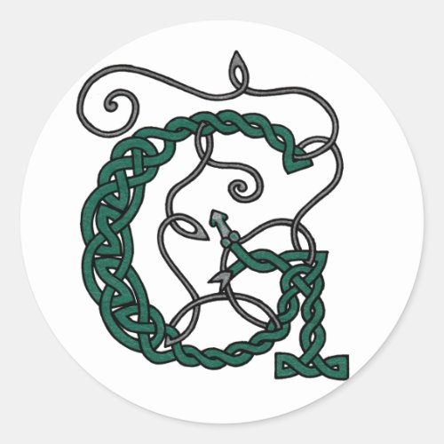 Celtic Letter G stickers
