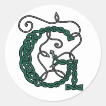 Celtic Letter G stickers