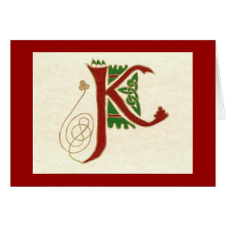 CELTIC LETTER K CARDS