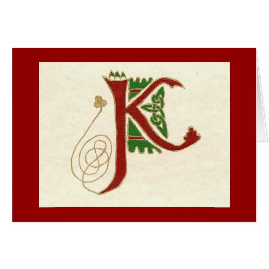 CELTIC LETTER K CARDS (Front Horizontal)