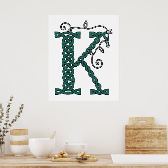 Celtic Letter K print | Zazzle