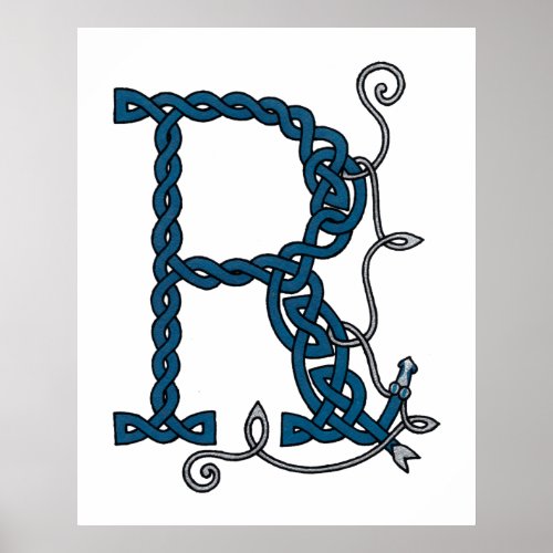 Celtic Letter R print