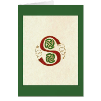 CELTIC LETTER S CARDS