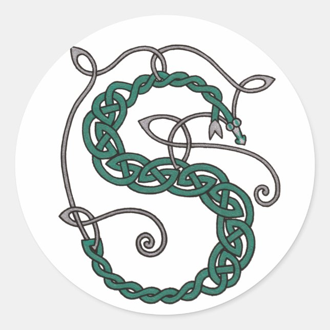 Celtic Letter S Stickers (Front)