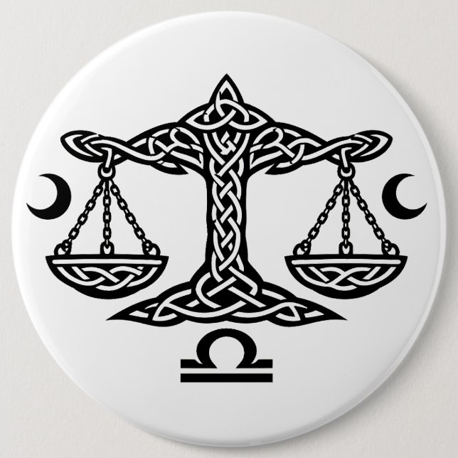    Celtic Libra Scales by BurnsInHell Button (Front)