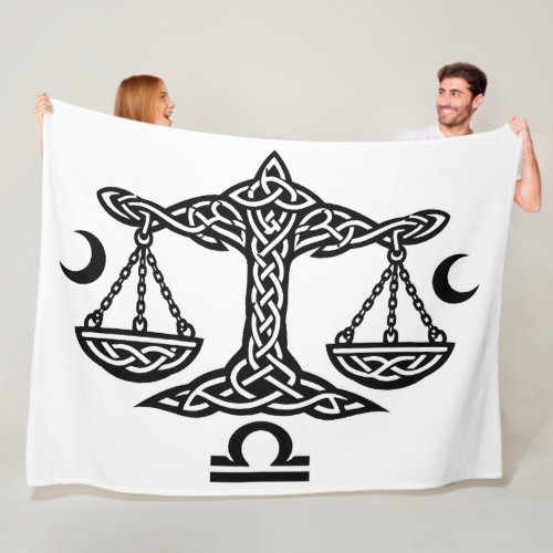 Celtic Libra Scales by BurnsInHell Fleece Blanket