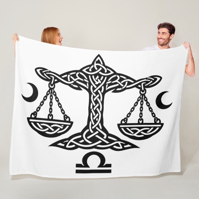    Celtic Libra Scales by BurnsInHell Fleece Blanket (In Situ)